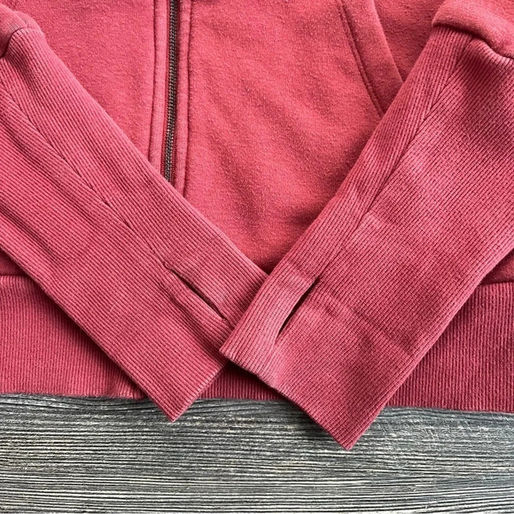 UGG Pauline Double Knit Fleece Jacket Rust Red Medium - Picture 2 of 9